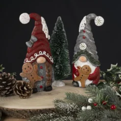 Deko-Wichtel, Paar mit Lebkuchenmännchen, 2 Stück