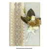 Deko-Zweige, Blüte 2, 10cm lang, am Draht, goldener Glimmer, 10 Stück