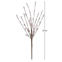 Deko-Zweige mit rosa Weidenkätzchen, 33cm lang, 5 Stück