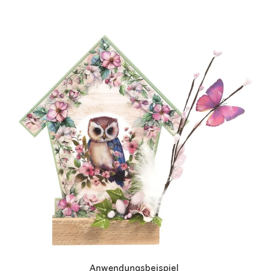 Deko-Zweige mit rosa Weidenkätzchen, 33cm lang, 5 Stück