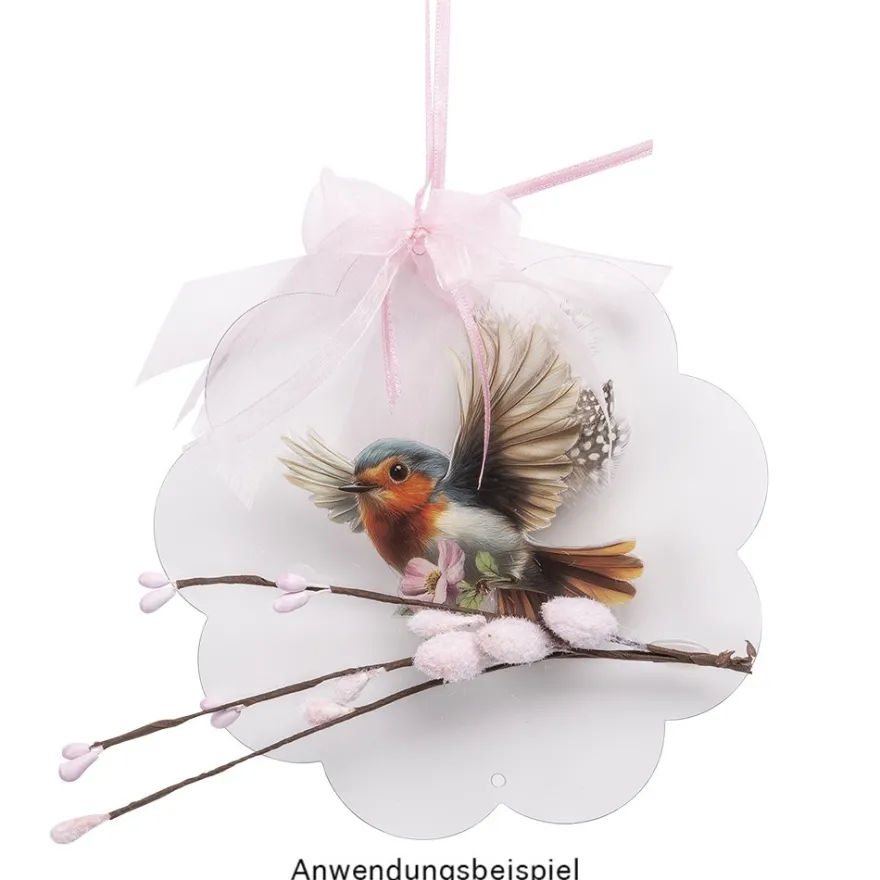 Deko-Zweige mit rosa Weidenkätzchen, 33cm lang, 5 Stück