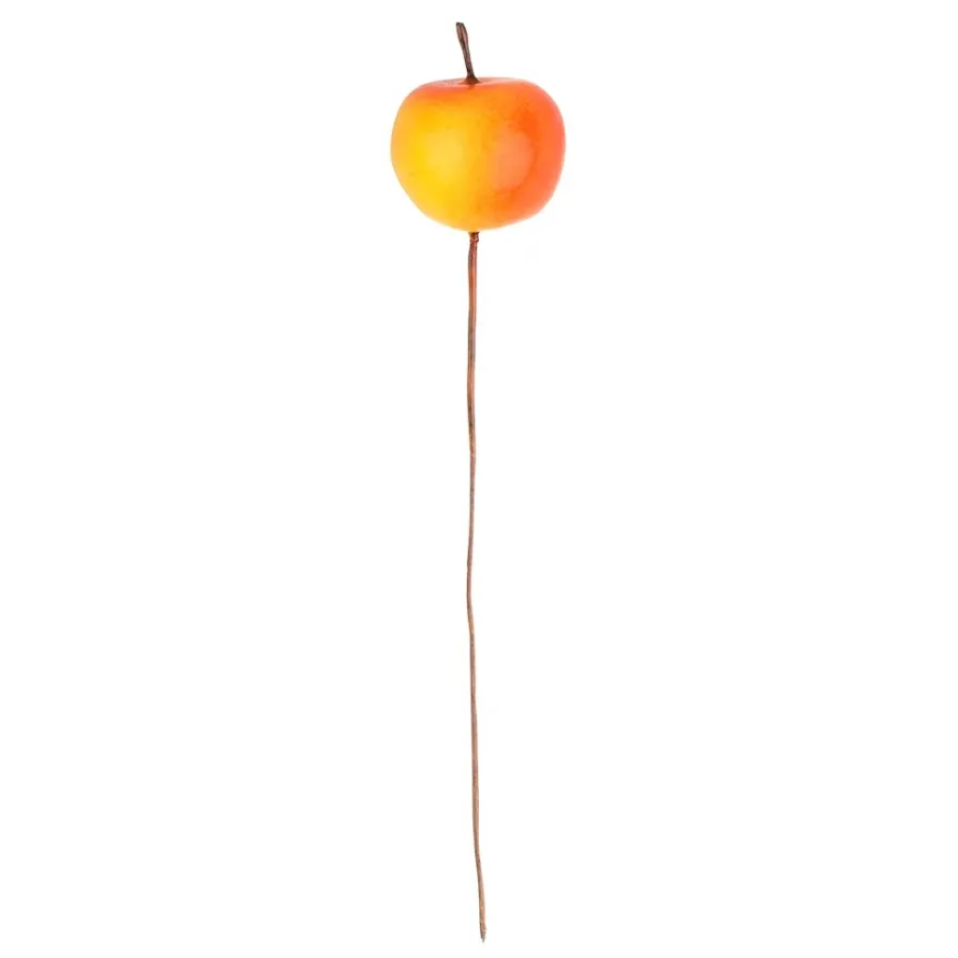 Deko-Zweige, Äpfel, 11cm lang, am Draht, 12 Stück