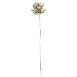 Deko-Zweige, Tannenzapfen, 10cm lang, am Draht, goldener Glimmer, 12 Stück