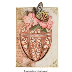 Deluxe-Grußkarten, Osterei, 11,5cm x 16,5cm, 5 Designs, inkl. Einleger und Umschläge, 30-teilig