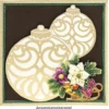 Deluxe-Grußkarten "Weihnachtskugeln", 16cm x 16cm, 10 Stück, inkl. Einleger & Umschläge