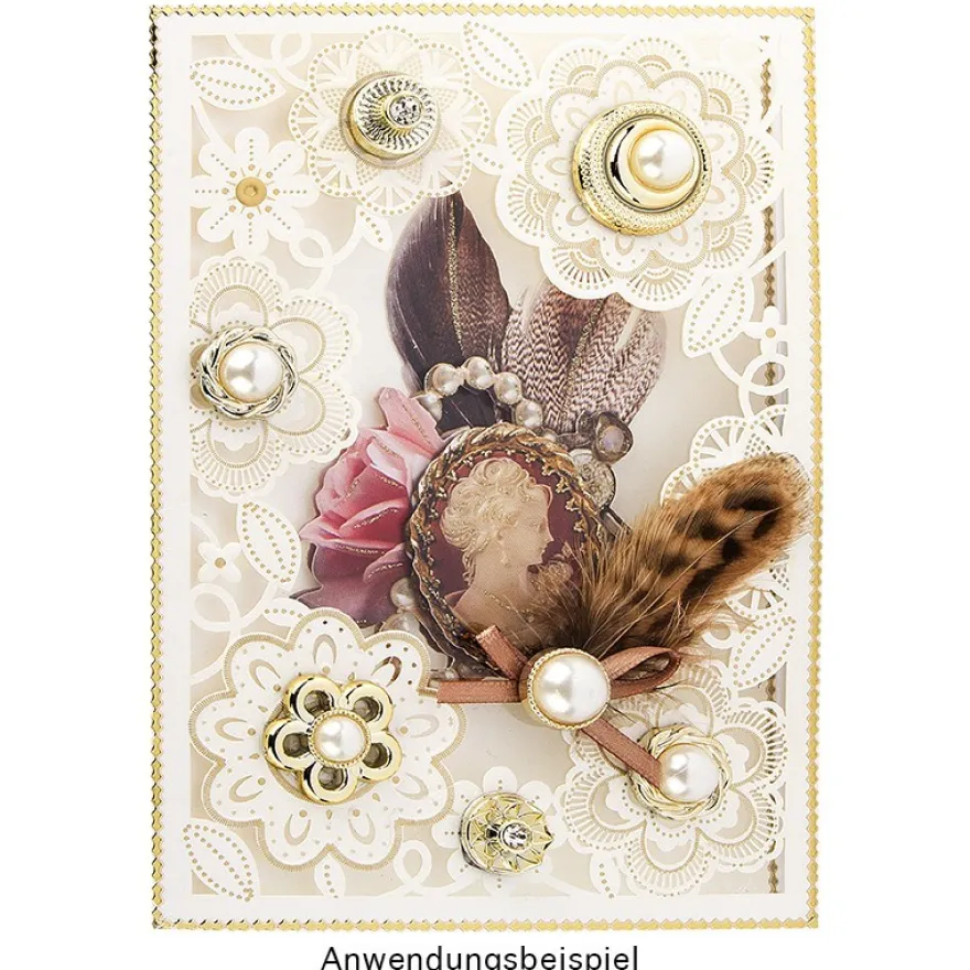 Deluxe-Laser-Grußkarten, Design 2, 11,5cm x 16,5cm, inkl. Einleger und Umschlag, 5 Stück