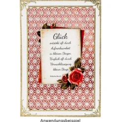 Deluxe-Laser-Grußkarten, Design 4, 11,5cm x 16,5cm, inkl. Einleger und Umschlag, 5 Stück