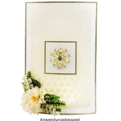 Deluxe-Laser-Grußkarten, Design 4, 11,5cm x 16,5cm, inkl. Einleger und Umschlag, 5 Stück