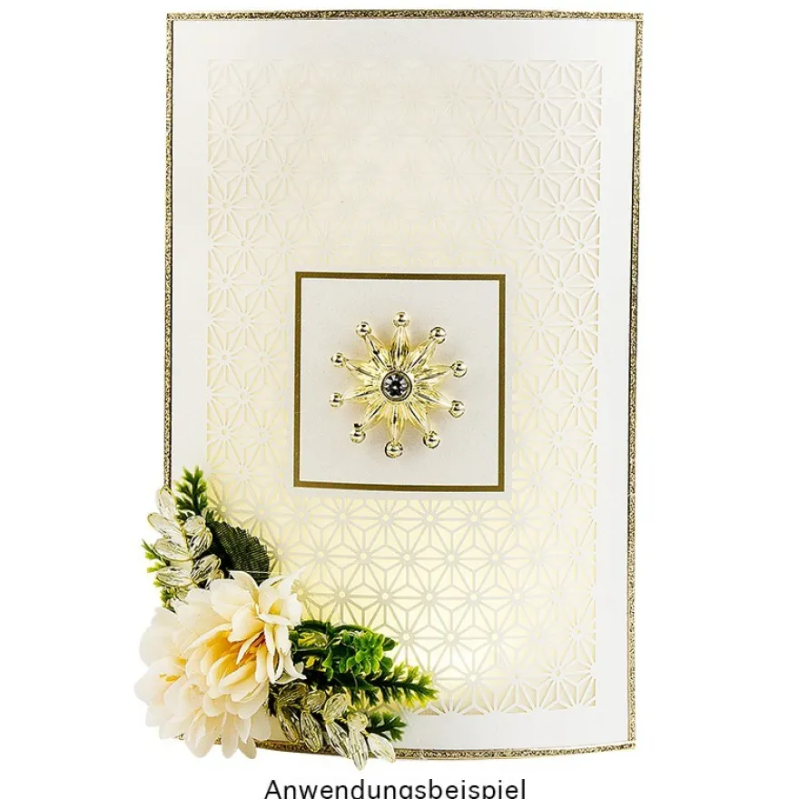 Deluxe-Laser-Grußkarten, Design 4, 11,5cm x 16,5cm, inkl. Einleger und Umschlag, 5 Stück