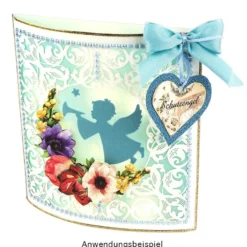 Deluxe-Laser-Grußkarten, Design 1, 16cm x 16cm, inkl. Einleger und Umschlag, 5 Stück