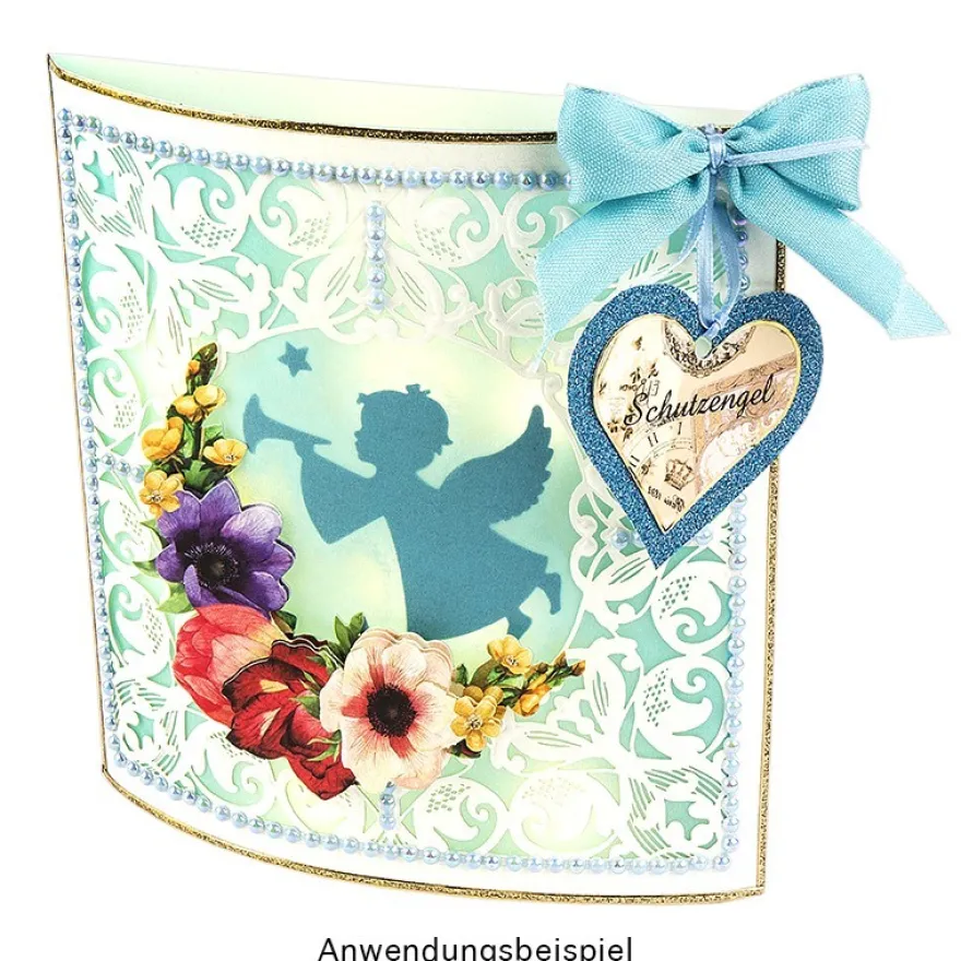 Deluxe-Laser-Grußkarten, Design 1, 16cm x 16cm, inkl. Einleger und Umschlag, 5 Stück
