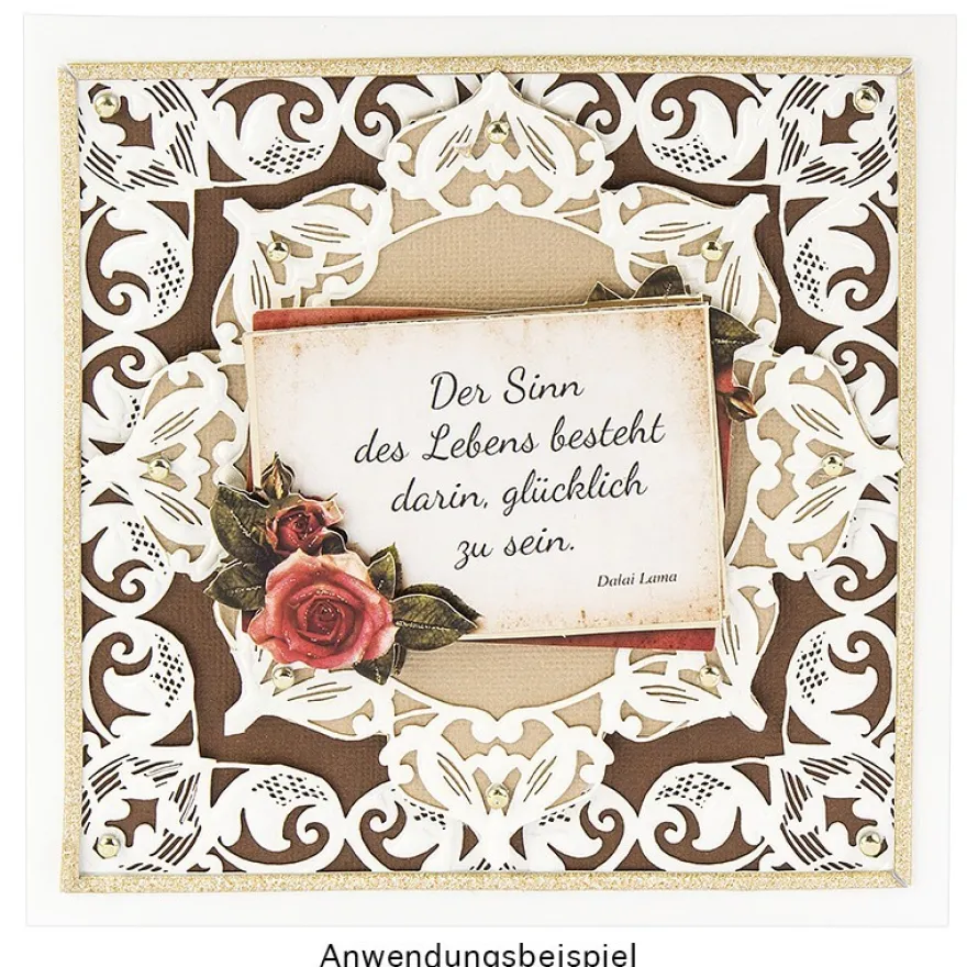 Deluxe-Laser-Grußkarten, Design 1, 16cm x 16cm, inkl. Einleger und Umschlag, 5 Stück