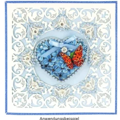 Deluxe-Laser-Grußkarten, Design 1, 16cm x 16cm, inkl. Einleger und Umschlag, 5 Stück