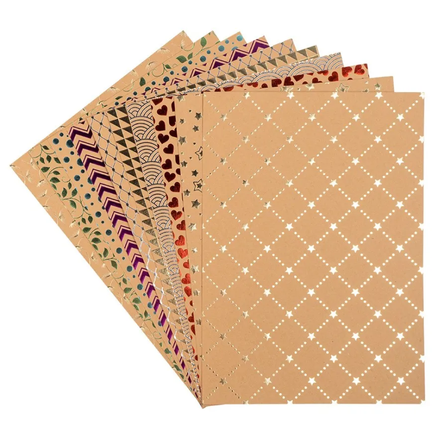 Design-Papier, Hintergründe, DIN A4, 250g/m², 10 Designs, 10 Bogen