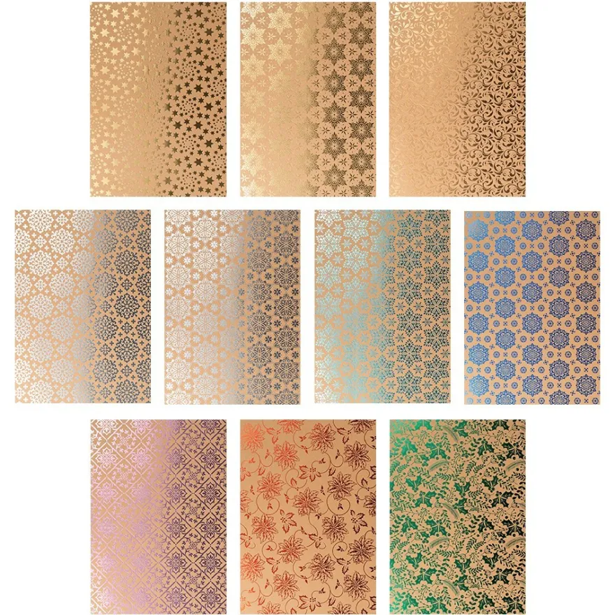 Design-Papier, Winter/Weihnachten 2, DIN A4, 250g/m², 10 Designs, 10 Bogen