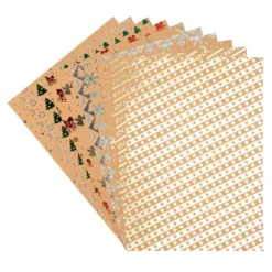 Design-Papier, Winter/Weihnachten, DIN A4, 250g/m², 10 Designs, 10 Bogen
