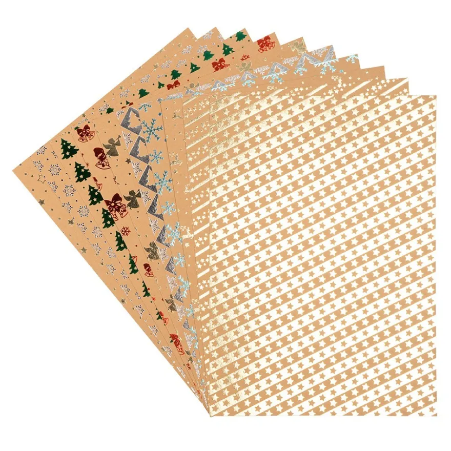 Design-Papier, Winter/Weihnachten, DIN A4, 250g/m², 10 Designs, 10 Bogen