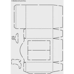 Design-Schablone "Kleiderschrank-Box", DIN A3