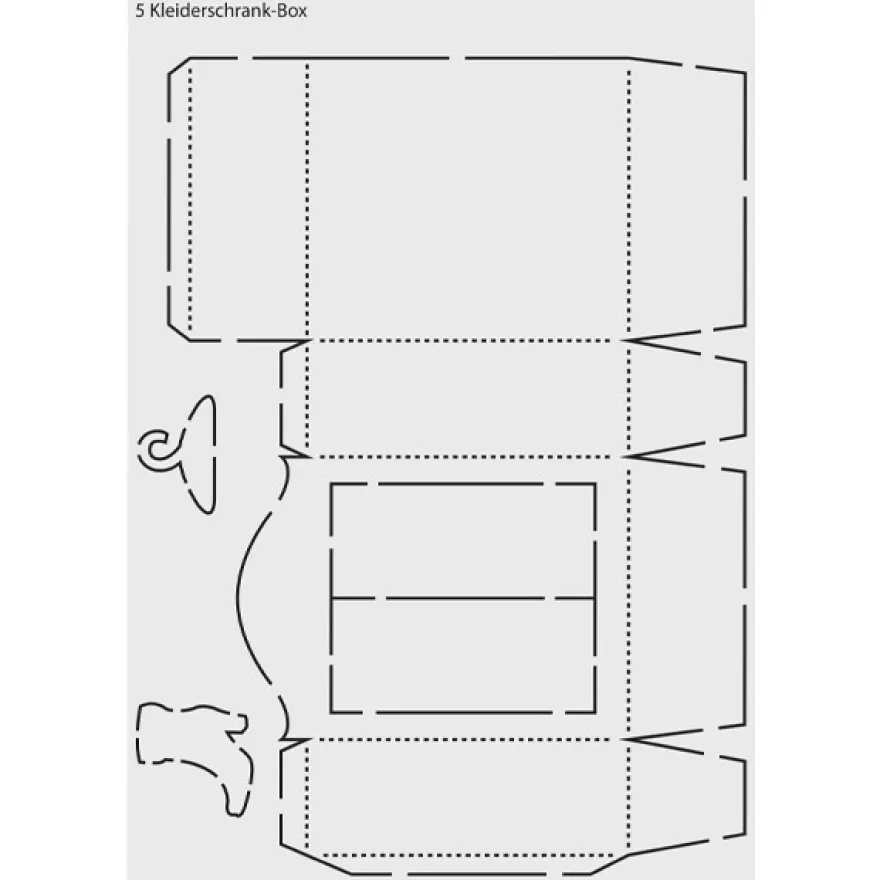 Design-Schablone "Kleiderschrank-Box", DIN A3