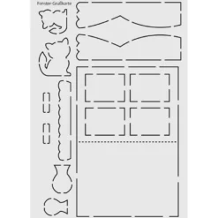 Design-Schablone Nr. 11 "Fenster-Grußkarte", DIN A4