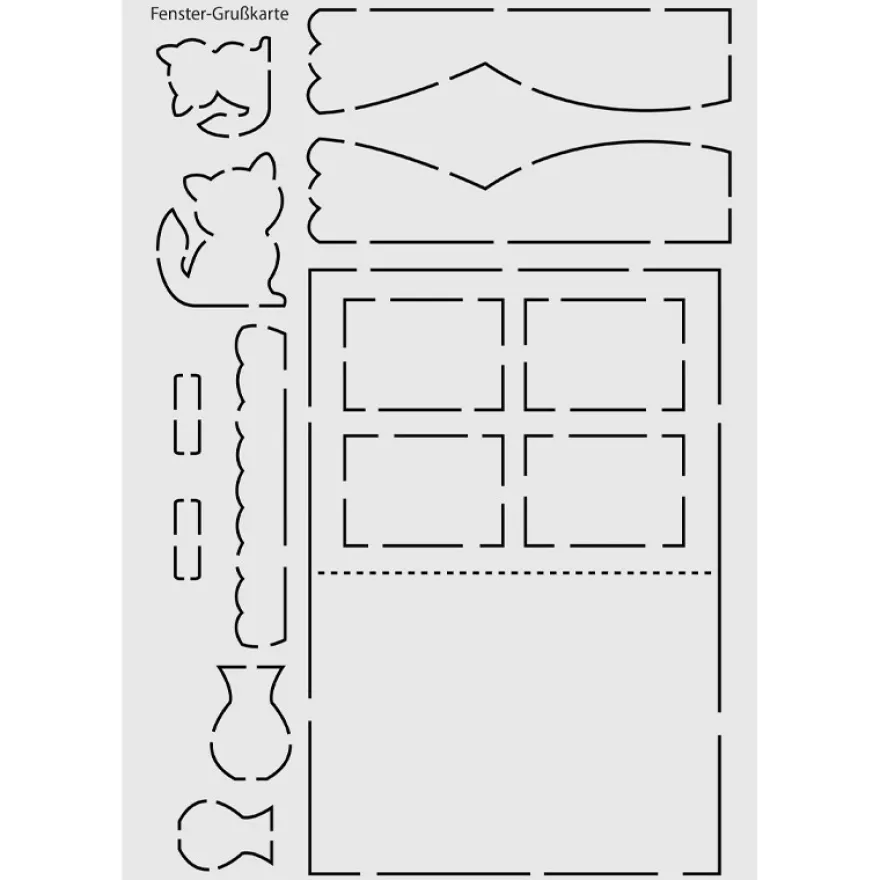 Design-Schablone Nr. 11 "Fenster-Grußkarte", DIN A4
