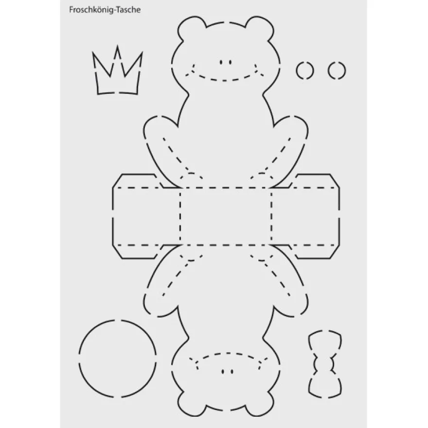 Design-Schablone Nr. 8 "Froschkönig-Tasche", DIN A4