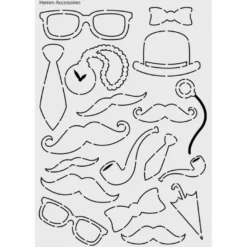 Design-Schablone Nr. 11 "Herren-Accessoires", DIN A4