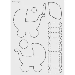 Design-Schablone Nr. 7 "Kinderwagen", DIN A4