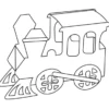 Design-Schablone Nr. 7 "Lokomotive", DIN A4