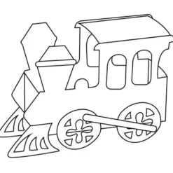 Design-Schablone Nr. 7 "Lokomotive", DIN A4