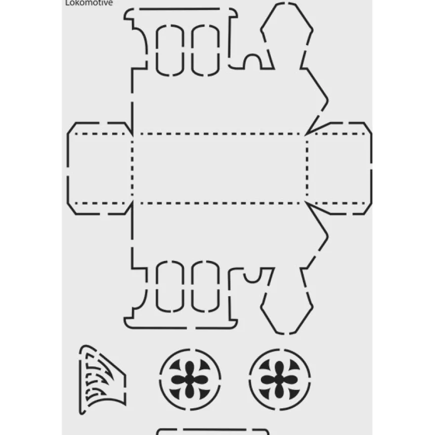 Design-Schablone Nr. 7 "Lokomotive", DIN A4