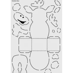 Design-Schablone Nr. 6 "Rentier-Box", DIN A4