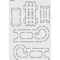 Design-Schablone Nr. 1 "Schlitten", DIN A4