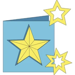 Design-Schablone Nr. 10 "Stern-Grußkarte", DIN A4