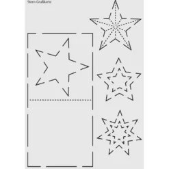 Design-Schablone Nr. 10 "Stern-Grußkarte", DIN A4