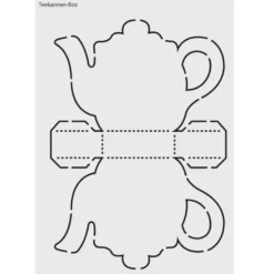 Design-Schablone Nr. 8 "Teekannen-Box", DIN A4