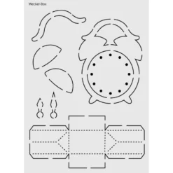 Design-Schablone Nr. 5 "Wecker-Box", DIN A4