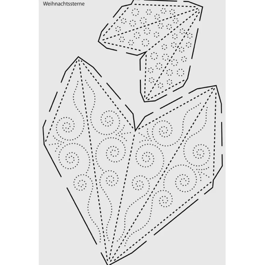 Design-Schablone Nr. 9 "Weihnachtssterne", DIN A4