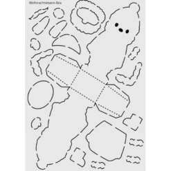 Design-Schablone Nr. 5 "Weihnachtsmann-Box", DIN A4