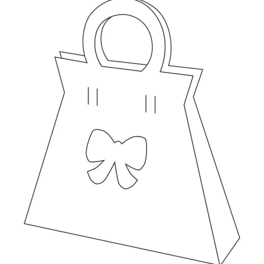 Design-Schablone "Schleifen-Täschchen", DIN A3