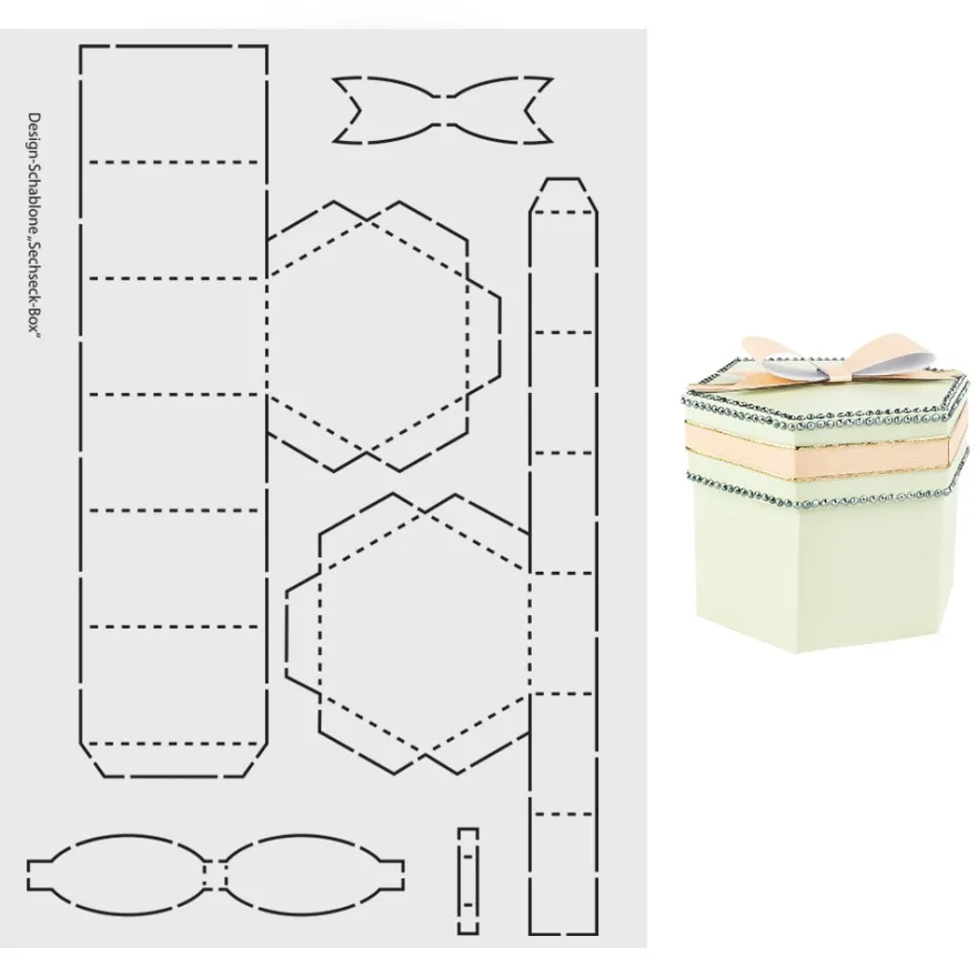 Design-Schablone "Sechseck-Box", DIN A3