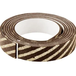 3-D Glamour-Tape/Deko-Klebeband, 15mm x 120cm, kaffee/gold