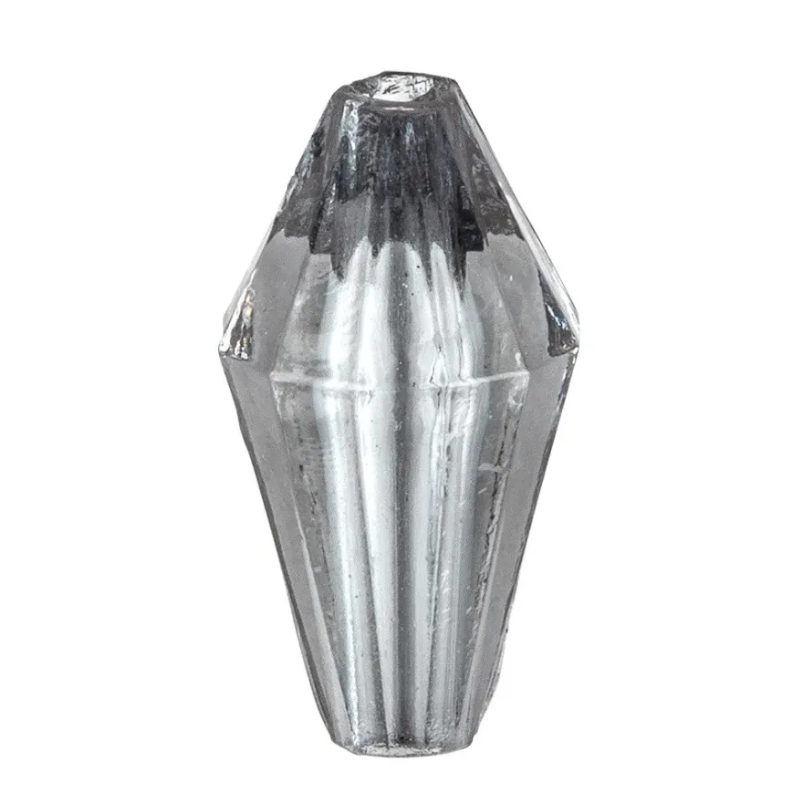 Diamanttropfen-Perlen, transparent, 12mm, anthrazit, 50 Stück