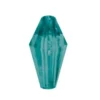 Diamanttropfen-Perlen, transparent, 12mm, petrol, 50 Stück