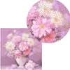 Diamond-Painting-Aufleger, Blumenstrauß in Vase, 16cm x 16cm, 370 g/m², vollflächig klebend
