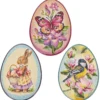 Diamond-Painting-Aufleger in Eiform, 3 verschiedene Designs & Größen, 3 Stück
