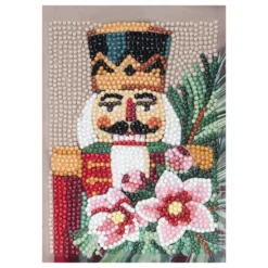Diamond-Painting-Aufleger, Nussknacker, 11,5cm x 16,5cm, 370 g/m², vollflächig klebend