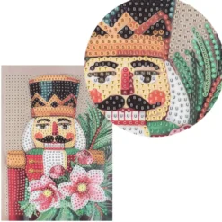 Diamond-Painting-Aufleger, Nussknacker, 11,5cm x 16,5cm, 370 g/m², vollflächig klebend