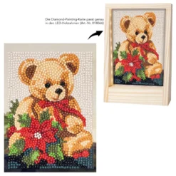 Diamond-Painting-Aufleger, Teddybär, 11,5cm x 16,5cm, 370 g/m², vollflächig klebend