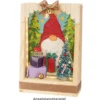 Diamond-Painting-Aufleger, Weihnachts-Wichtel, 11,5cm x 16,5cm, 370 g/m², vollflächig klebend